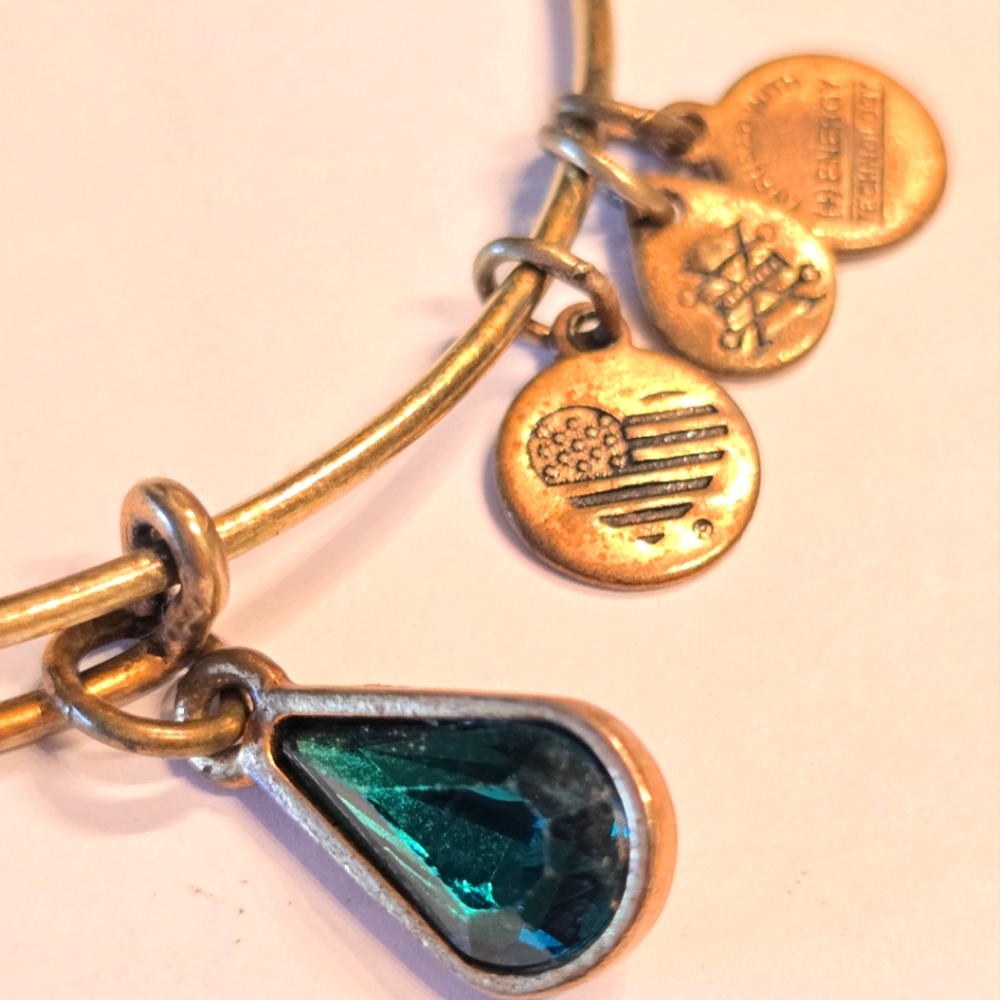 Alex and Ani Emerald Charm Bracelet